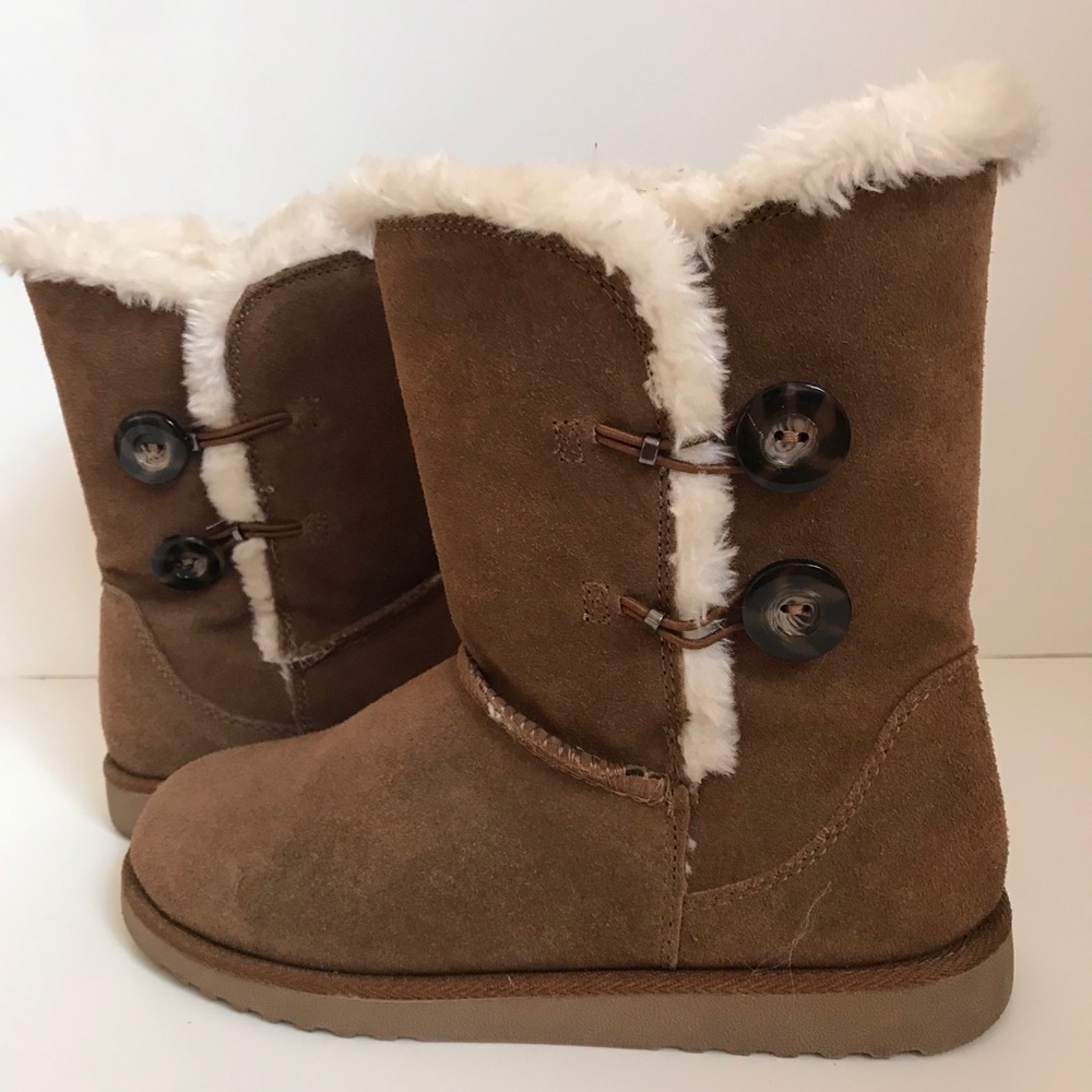 Target Taupe Suede Faux Fur Outdoor Boots
